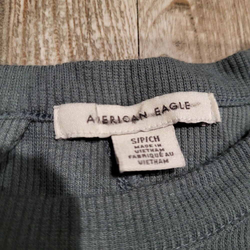 American Eagle Open Back Short Sleeved Yogo Top Womens Size Small - Picture 4 of 8